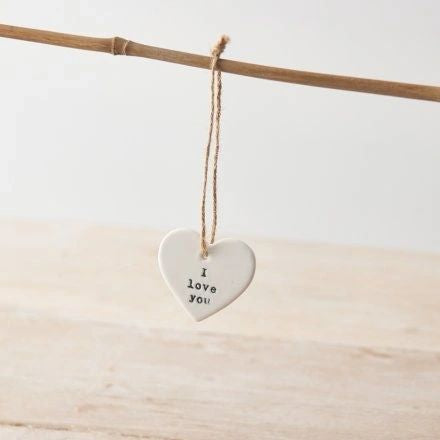Porcelain Hanging Heart